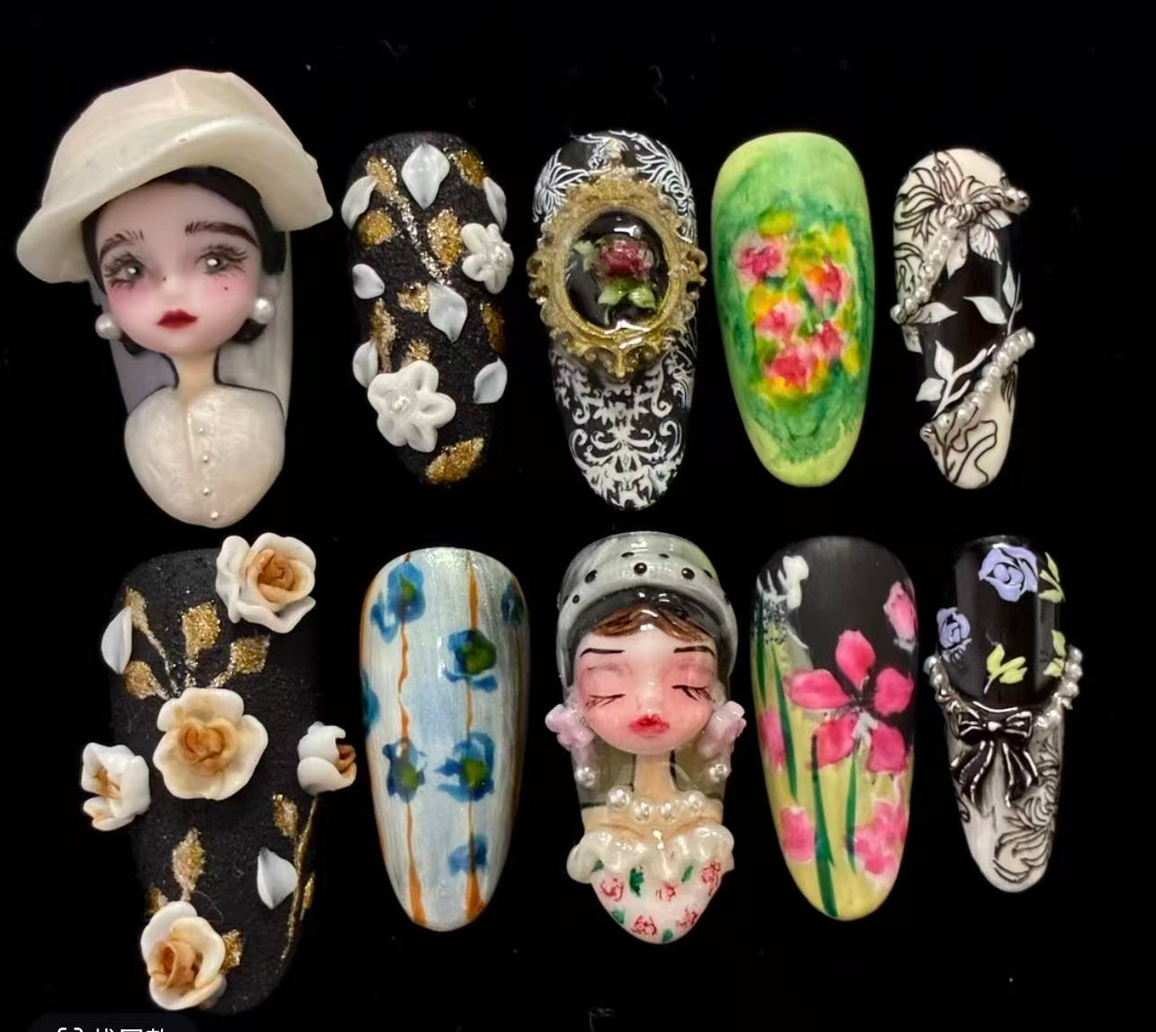 Pink Romance - 3D Sculpted Floral Press-On Nails