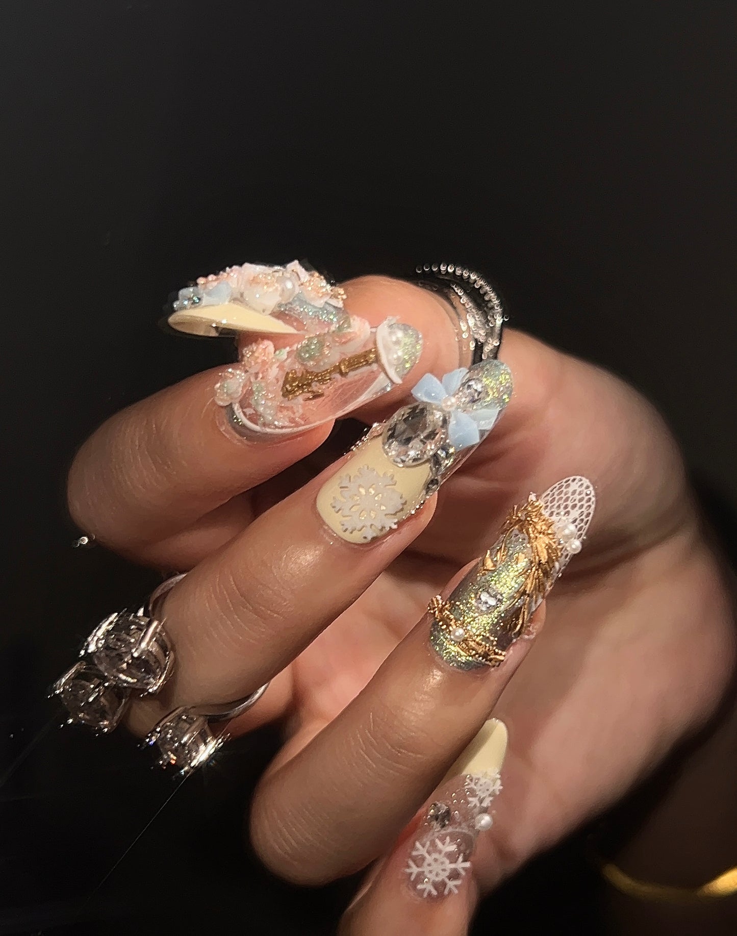 高级设计感美甲