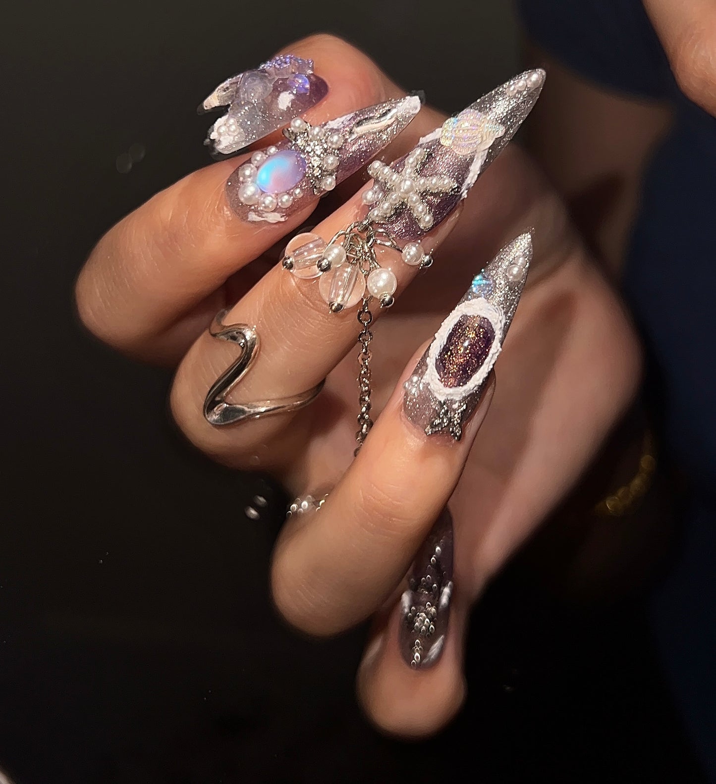 海星立体工艺手工贴钻美甲