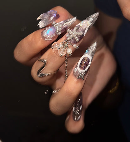海星立体工艺手工贴钻美甲