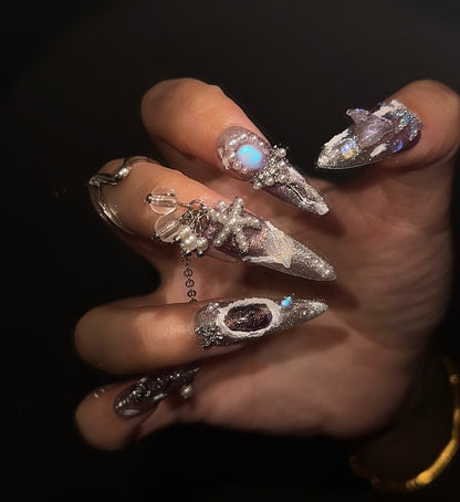海星立体工艺手工贴钻美甲