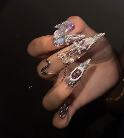 海星立体工艺手工贴钻美甲
