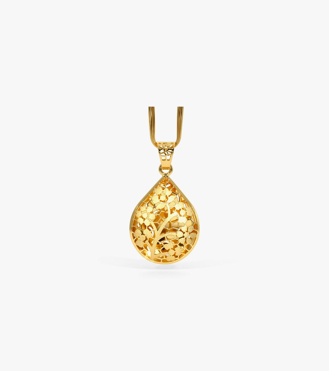 Framed gold pendant