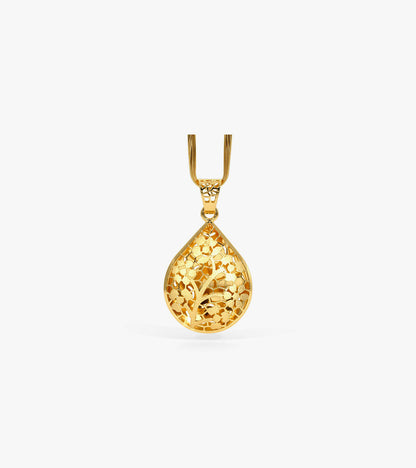 Framed gold pendant