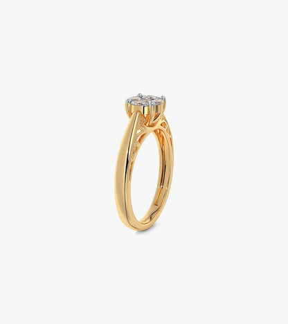 Cluster diamond ring