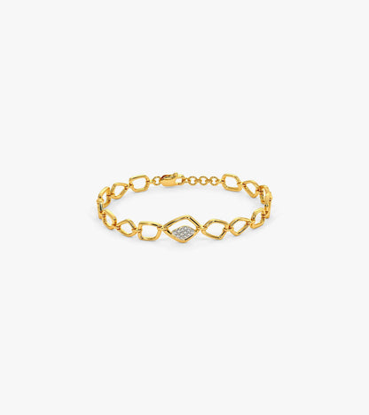 Gemstone chain bracelet