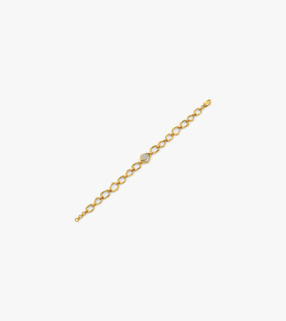 Gemstone chain bracelet