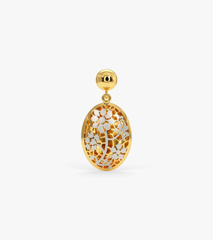 Drop gold earrings